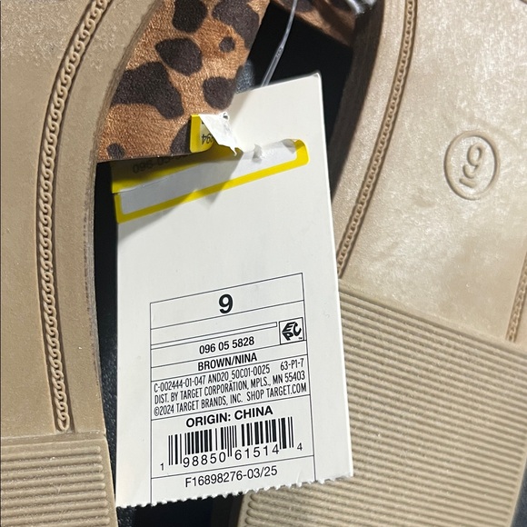 A New Day Brown Leopard Print Sandals - Picture 5 of 5